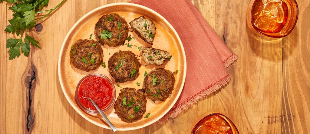 Nick Wallace's wild rice meatballs recipe.
