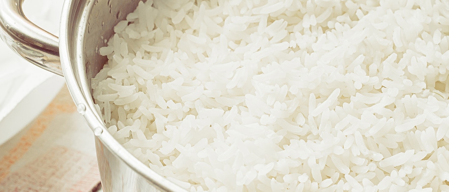 Ben's Original white rice in pan