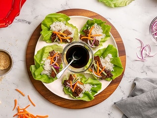 Korean bulgogi beef wraps