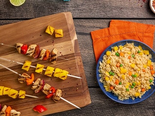 Sweet and spicy chicken kabobs