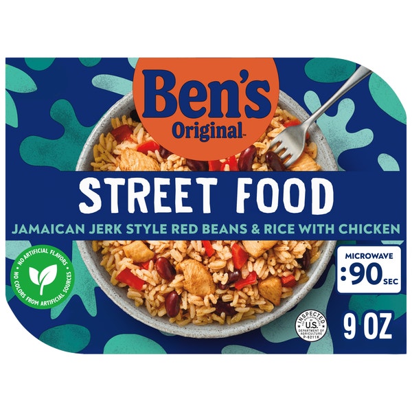 BEN'S ORIGINAL™ Street Food Jamaican Jerk Style Red Beans & Rice with Chicken